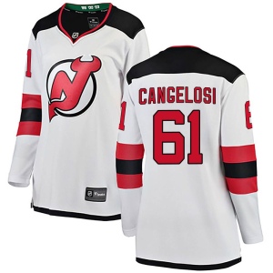 Women's Austin Cangelosi New Jersey Devils Breakaway Away Jersey - White