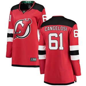 Women's Austin Cangelosi New Jersey Devils Breakaway Home Jersey - Red