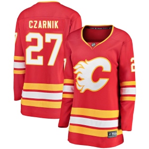 Women's Austin Czarnik Calgary Flames Breakaway Alternate Jersey - Red