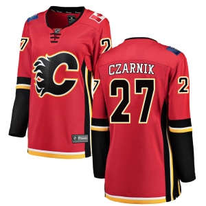 Women's Austin Czarnik Calgary Flames Breakaway Home Jersey - Red