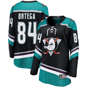 Women's Austin Ortega Anaheim Ducks Breakaway Alternate Jersey - Black