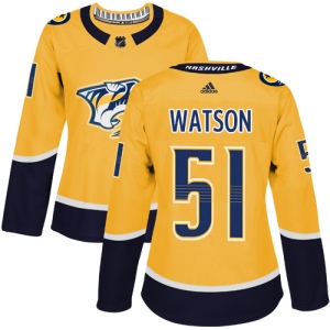 Women's Austin Watson Nashville Predators Authentic Home Jersey - Gold