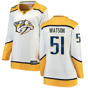 Women's Austin Watson Nashville Predators Breakaway Away Jersey - White