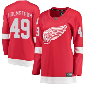 Women's Axel Holmstrom Detroit Red Wings Breakaway Home Jersey - Red