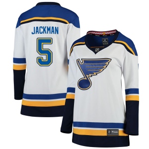 Women's Barret Jackman St. Louis Blues Breakaway Away Jersey - White