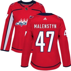 Women's Beck Malenstyn Washington Capitals Authentic Home Jersey - Red