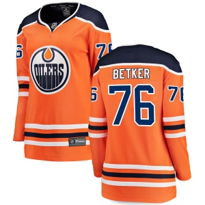 Women's Ben Betker Edmonton Oilers Authentic r Home Breakaway Jersey - Orange