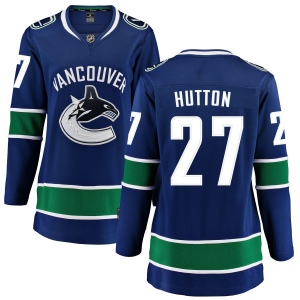 Women's Ben Hutton Vancouver Canucks Home Breakaway Jersey - Blue