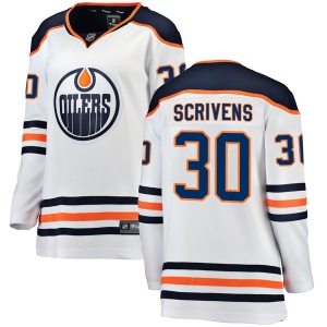 Women's Ben Scrivens Edmonton Oilers Authentic Away Breakaway Jersey - White