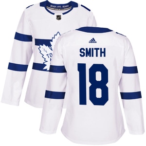 Women's Ben Smith Toronto Maple Leafs Authentic 2018 Stadium Series Jersey - White