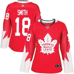 Women's Ben Smith Toronto Maple Leafs Authentic Alternate Jersey - Red