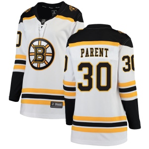 Women's Bernie Parent Boston Bruins Breakaway Away Jersey - White