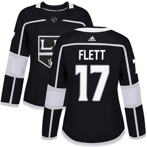 Women's Bill Flett Los Angeles Kings Authentic Home Jersey - Black