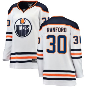 Women's Bill Ranford Edmonton Oilers Authentic Away Breakaway Jersey - White