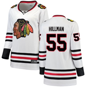 Women's Blake Hillman Chicago Blackhawks Breakaway Away Jersey - White