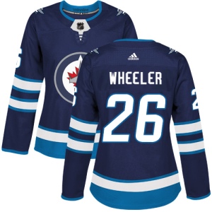 Women's Blake Wheeler Winnipeg Jets Authentic Home Jersey - Navy Blue