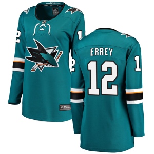 Women's Bob Errey San Jose Sharks Breakaway Home Jersey - Teal