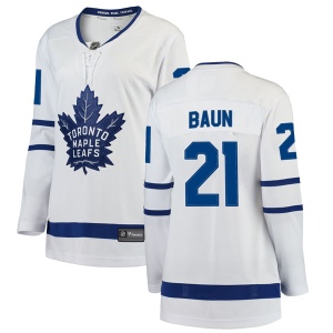 Women's Bobby Baun Toronto Maple Leafs Breakaway Away Jersey - White