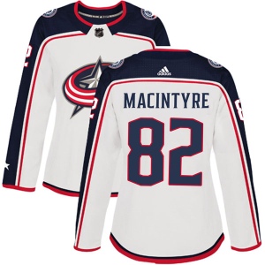 Women's Bobby MacIntyre Columbus Blue Jackets Authentic Away Jersey - White