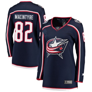 Women's Bobby MacIntyre Columbus Blue Jackets Breakaway Home Jersey - Navy