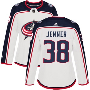 Women's Boone Jenner Columbus Blue Jackets Authentic Away Jersey - White