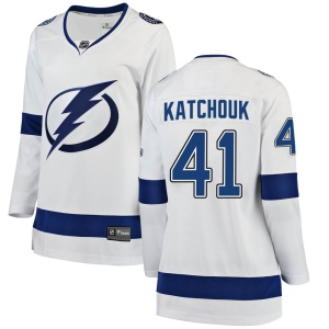 Women's Boris Katchouk Tampa Bay Lightning Breakaway Away Jersey - White