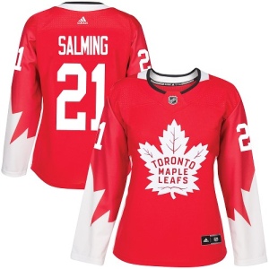 Women's Borje Salming Toronto Maple Leafs Authentic Alternate Jersey - Red