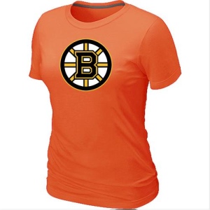 Women's Boston Bruins Big & Tall Logo T-Shirt - - Orange