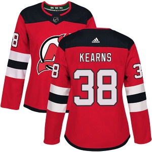 Women's Bracken Kearns New Jersey Devils Authentic Home Jersey - Red