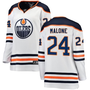 Women's Brad Malone Edmonton Oilers Authentic Away Breakaway Jersey - White