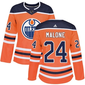 Women's Brad Malone Edmonton Oilers Authentic r Home Jersey - Orange