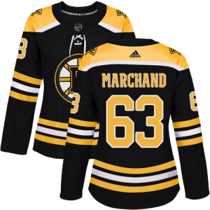 Women's Brad Marchand Boston Bruins Authentic Home Jersey - Black