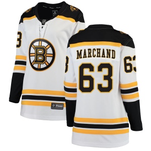 Women's Brad Marchand Boston Bruins Breakaway Away Jersey - White