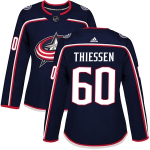 Women's Brad Thiessen Columbus Blue Jackets Authentic Home Jersey - Navy