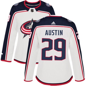 Women's Brady Austin Columbus Blue Jackets Authentic Away Jersey - White