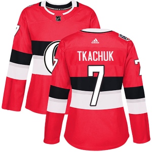 Women's Brady Tkachuk Ottawa Senators Authentic 2017 100 Classic Jersey - Red