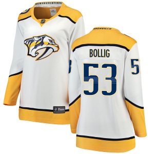 Women's Brandon Bollig Nashville Predators Breakaway Away Jersey - White