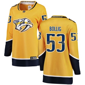 Women's Brandon Bollig Nashville Predators Breakaway Home Jersey - Yellow