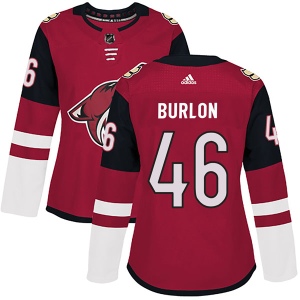 Women's Brandon Burlon Arizona Coyotes Authentic Maroon Home Jersey