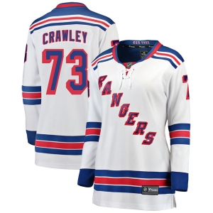 Women's Brandon Crawley New York Rangers Breakaway Away Jersey - White