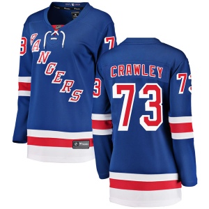 Women's Brandon Crawley New York Rangers Breakaway Home Jersey - Blue