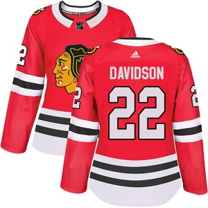 Women's Brandon Davidson Chicago Blackhawks Authentic Home Jersey - Red