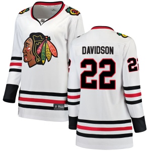 Women's Brandon Davidson Chicago Blackhawks Breakaway Away Jersey - White