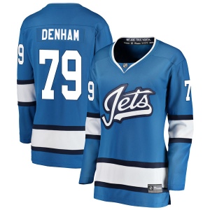 Women's Brandon Denham Winnipeg Jets Breakaway Alternate Jersey - Blue