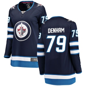 Women's Brandon Denham Winnipeg Jets Breakaway Home Jersey - Blue