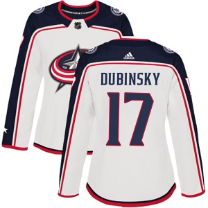 Women's Brandon Dubinsky Columbus Blue Jackets Authentic Away Jersey - White