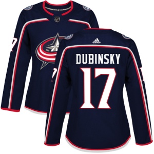 Women's Brandon Dubinsky Columbus Blue Jackets Authentic Home Jersey - Navy Blue