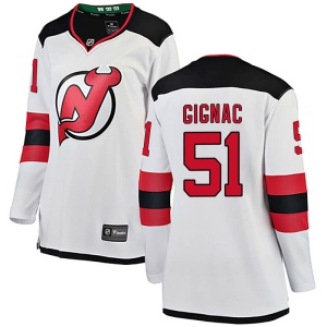 Women's Brandon Gignac New Jersey Devils Breakaway Away Jersey - White