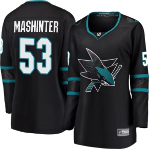 Women's Brandon Mashinter San Jose Sharks Breakaway Alternate Jersey - Black