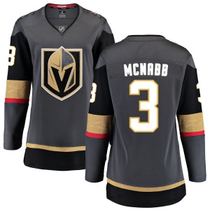 Women's Brayden McNabb Vegas Golden Knights Black Home Breakaway Jersey - Gold